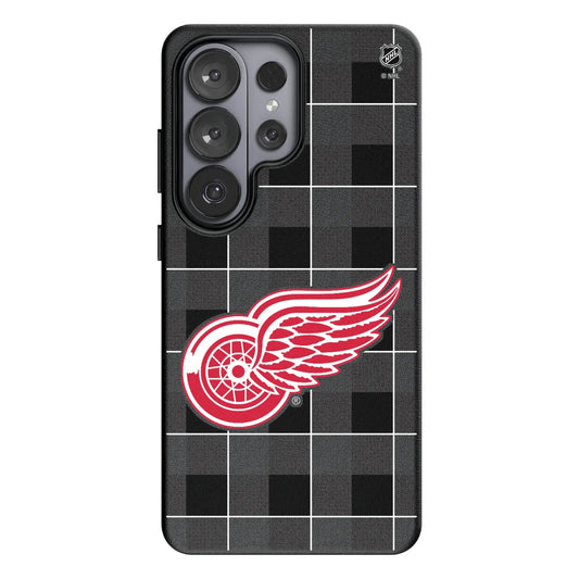 Detroit Red Wings Plaid MagSafe Compatible Phone Case for Samsung Galaxy
