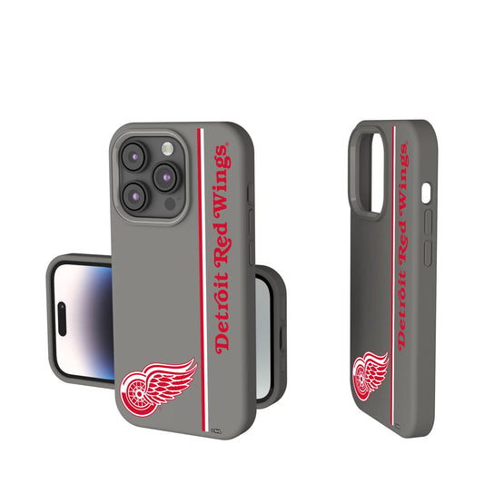Detroit Red Wings Sidebar Soft Touch Phone Case for Apple iPhone