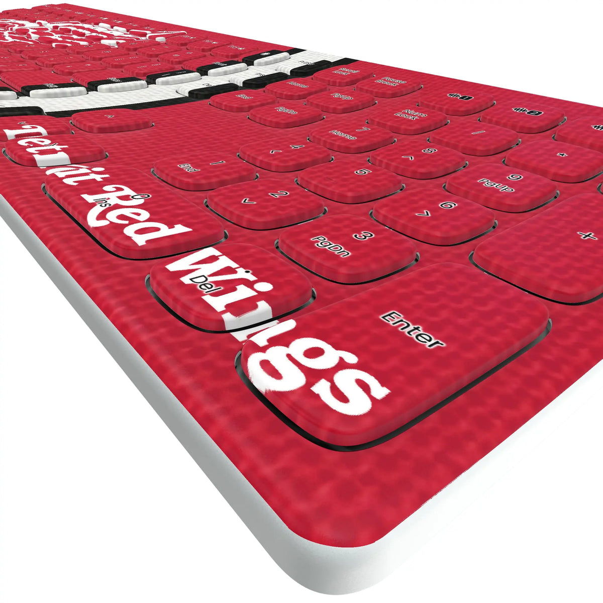 Detroit Red Wings Stripe Curved Wireless Keyboard