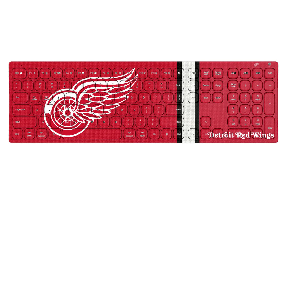 Detroit Red Wings Stripe Curved Wireless Keyboard