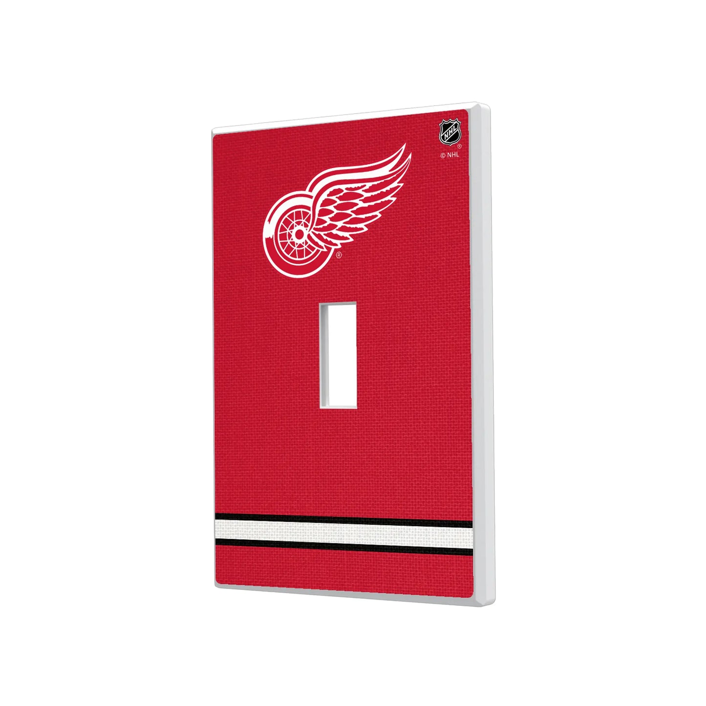 Detroit Red Wings Stripe Hidden-Screw Light Switch Plate