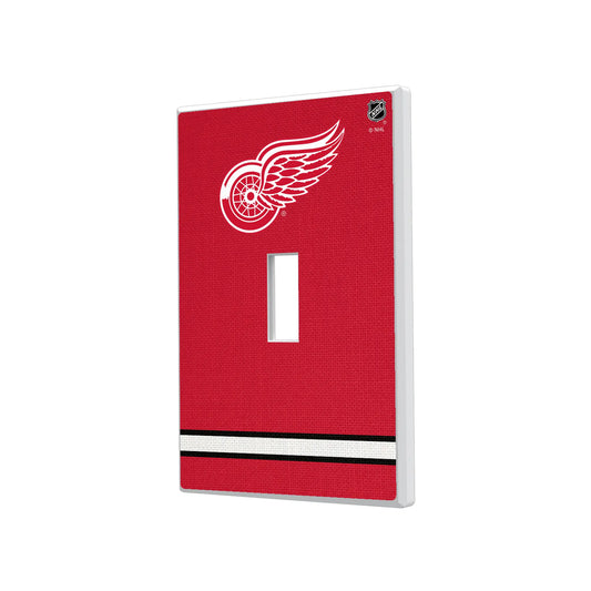 Detroit Red Wings Stripe Hidden-Screw Light Switch Plate