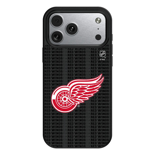 Detroit Red Wings Text Backdrop MagSafe Compatible Phone Case for Apple iPhone