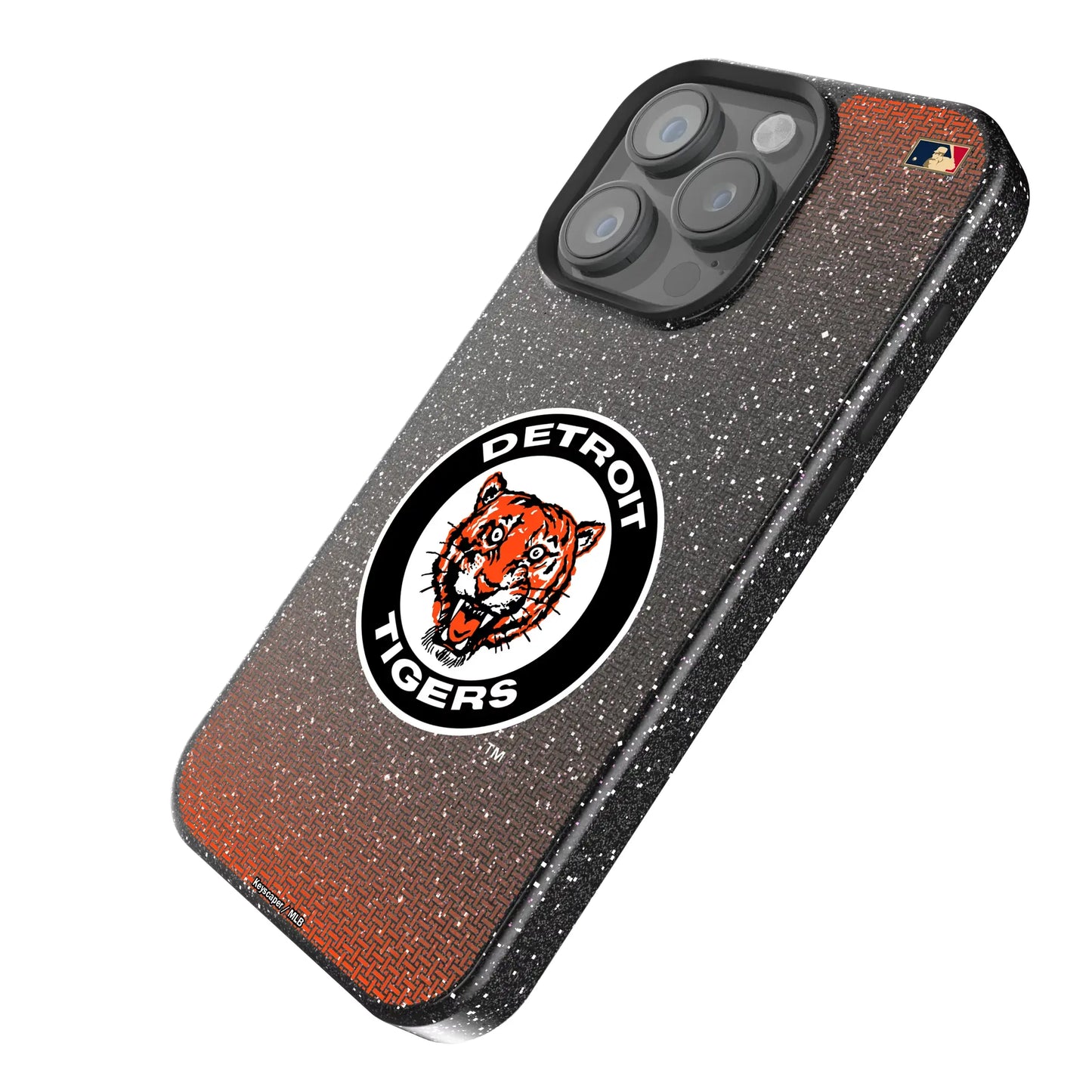 Detroit Tigers 1961-1963 - Cooperstown Collection Linen Black Bling Phone Case for Apple iPhone