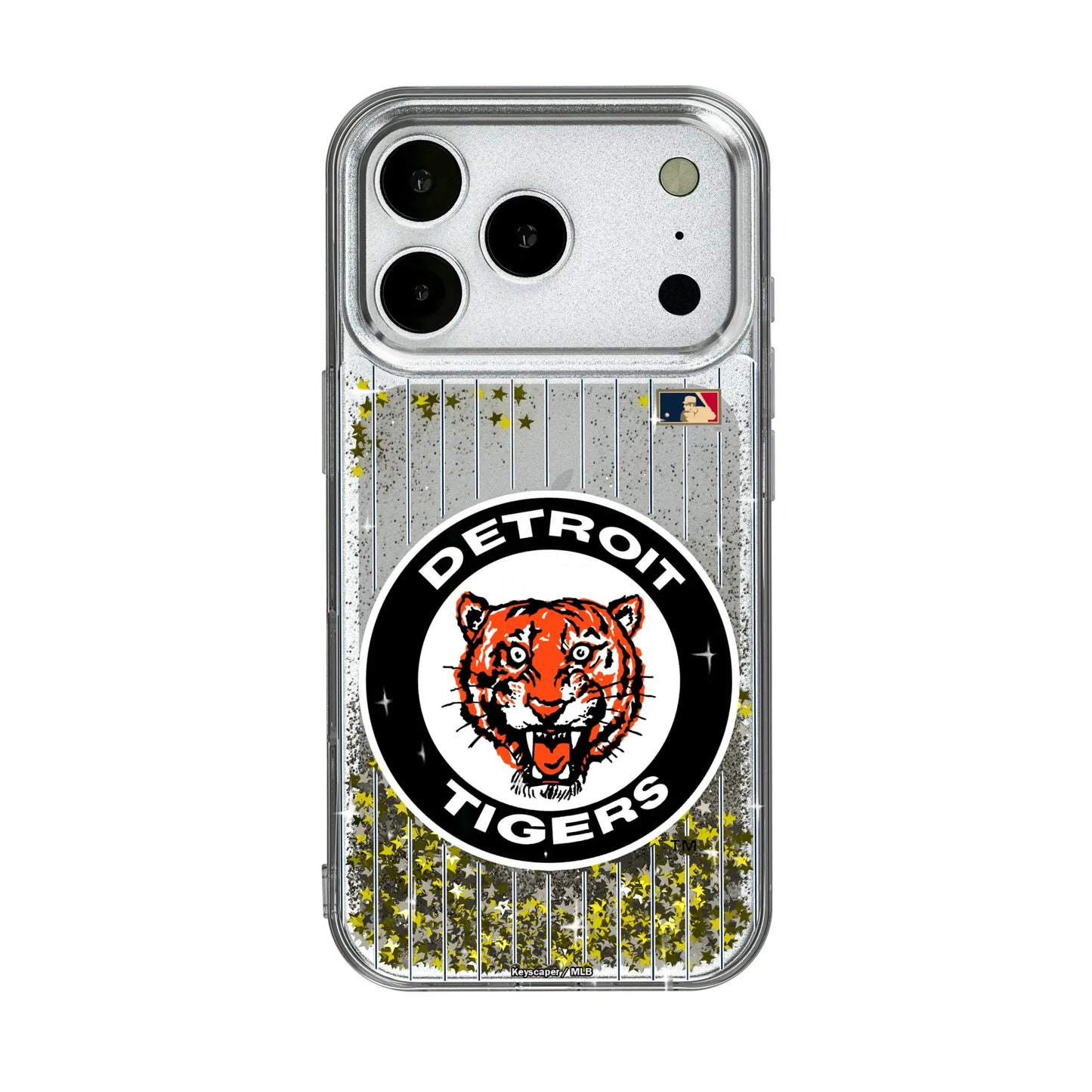 Detroit Tigers 1961-1963 - Cooperstown Collection Pinstripe Glitter Phone Case for Apple iPhone