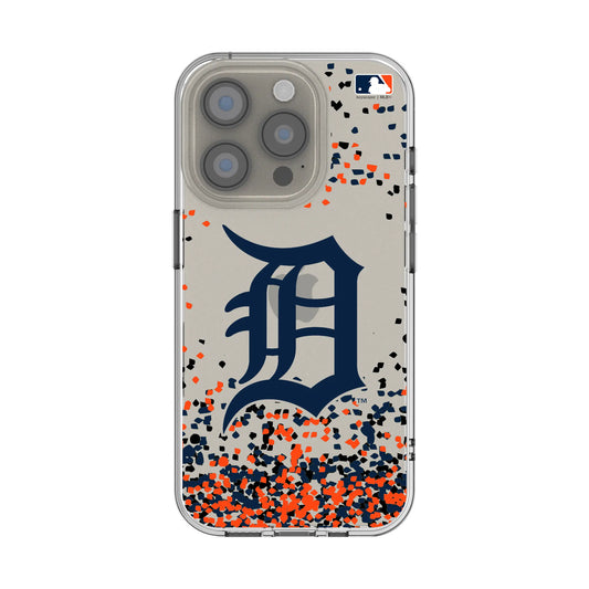 Detroit Tigers Confetti Clear Phone Case for Apple iPhone