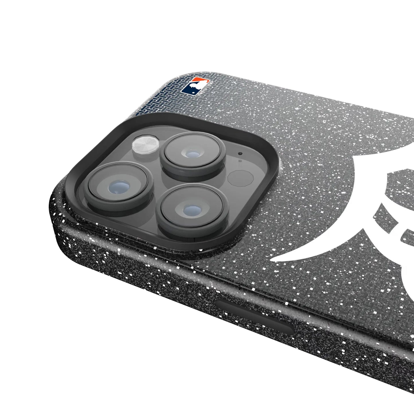 Detroit Tigers Linen Black Bling Phone Case for Apple iPhone