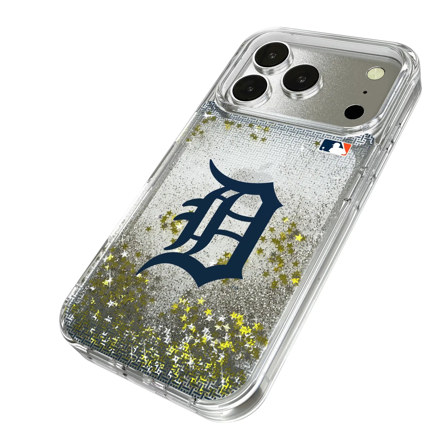 Detroit Tigers Linen Glitter Phone Case for Apple iPhone