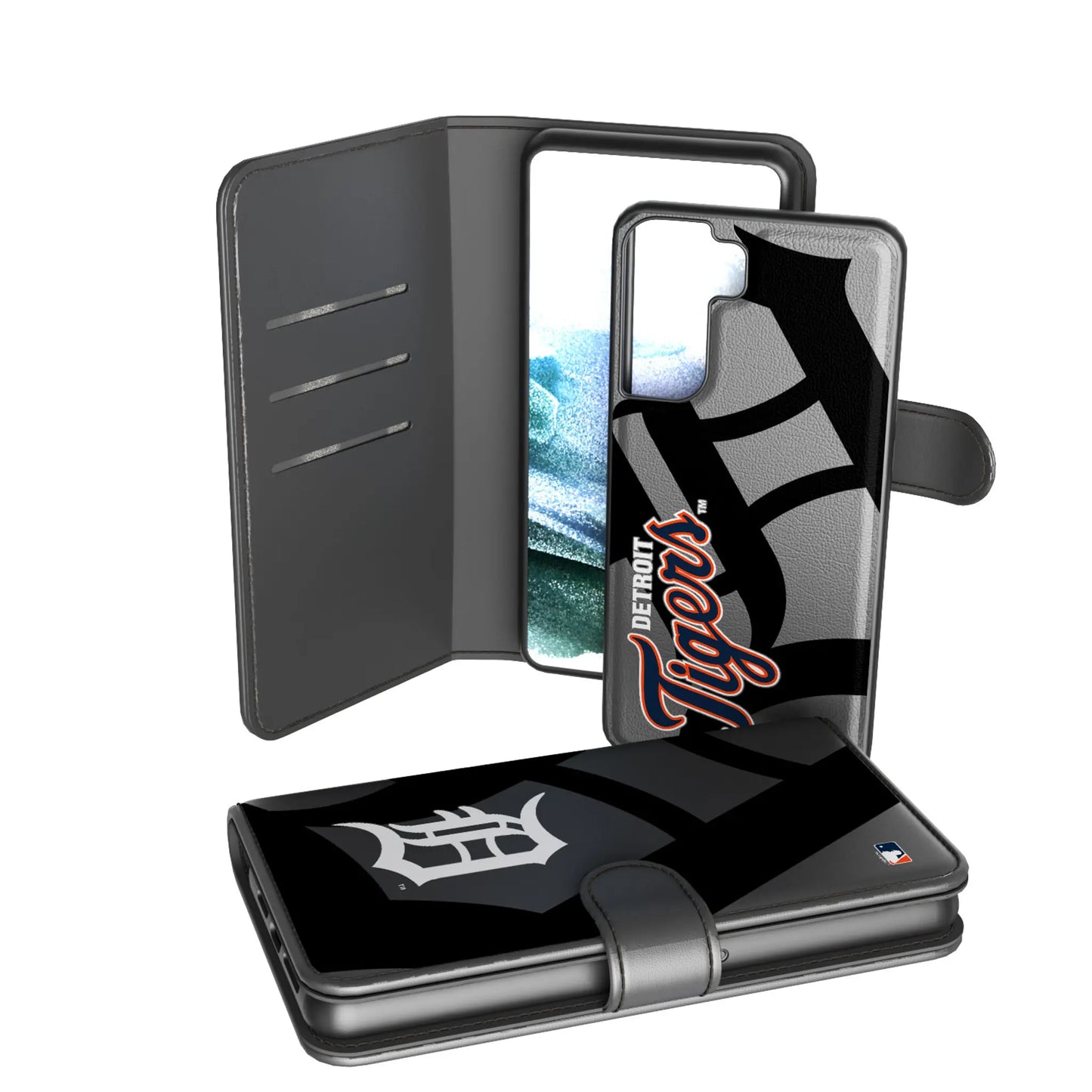 Detroit Tigers Monocolor Tilt Wallet Phone Case for Apple iPhone