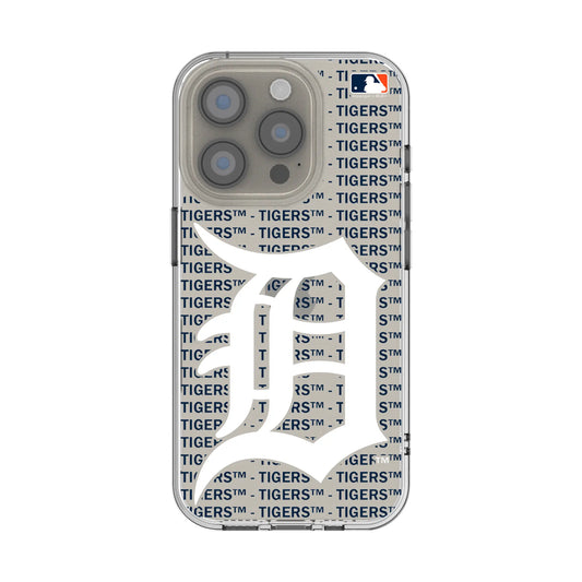 Detroit Tigers Text Backdrop Clear Phone Case for Apple iPhone