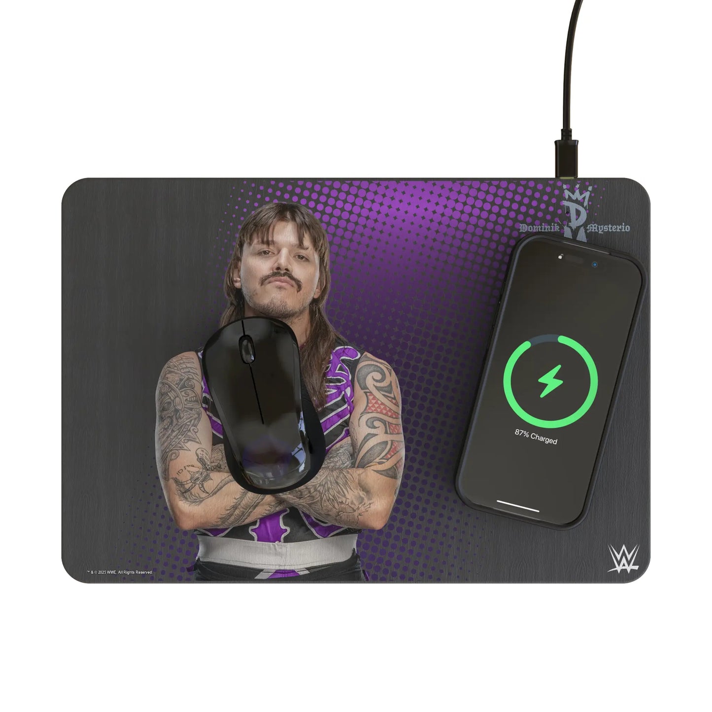 Dominik Mysterio Superstar 15-Watt Wireless Charger and Mouse Pad