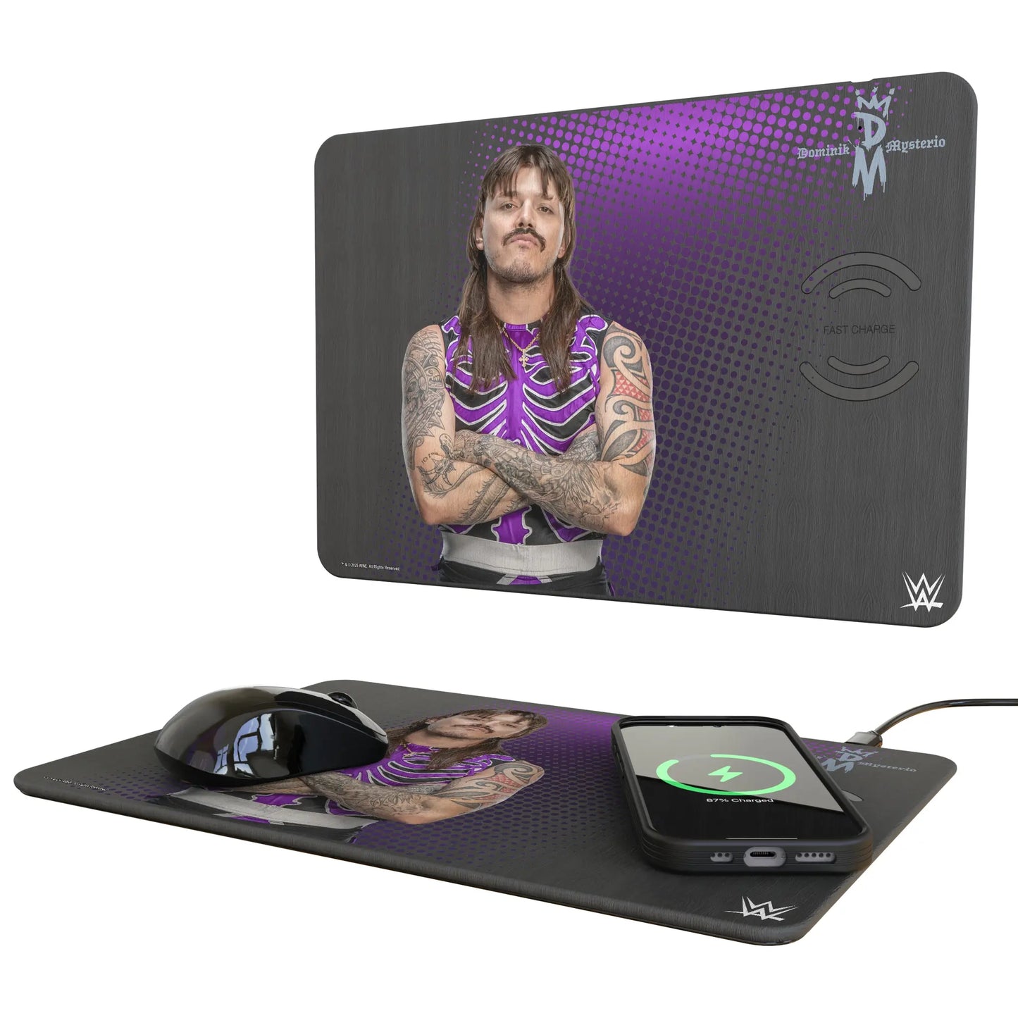 Dominik Mysterio Superstar 15-Watt Wireless Charger and Mouse Pad