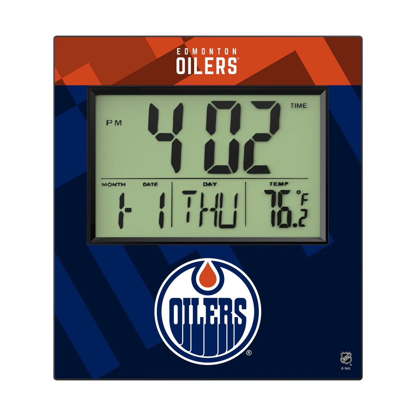Edmonton Oilers Color Block Wall Clock