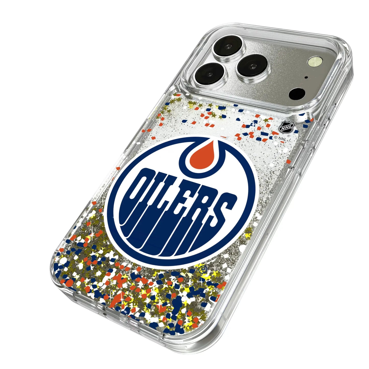 Edmonton Oilers Confetti Glitter Phone Case for Apple iPhone