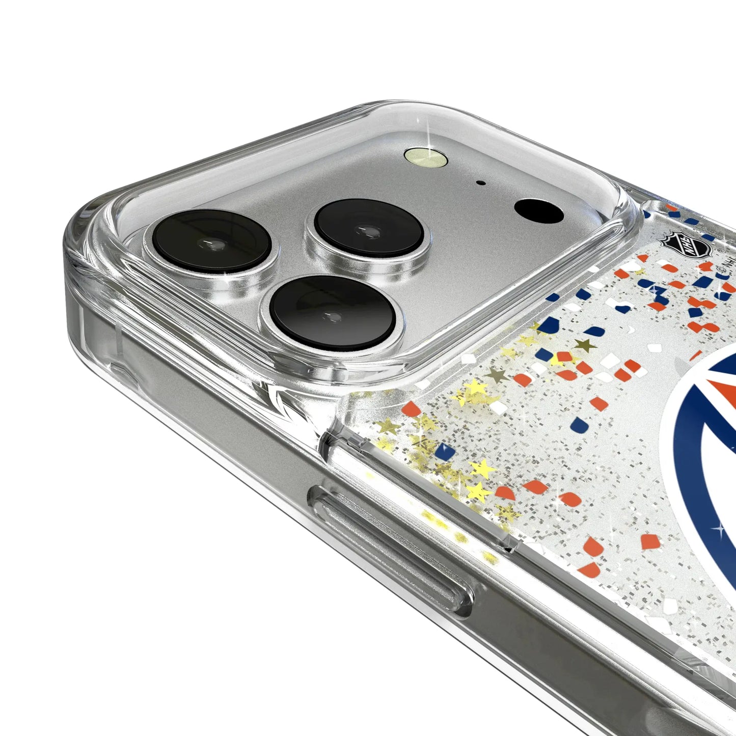 Edmonton Oilers Confetti Glitter Phone Case for Apple iPhone