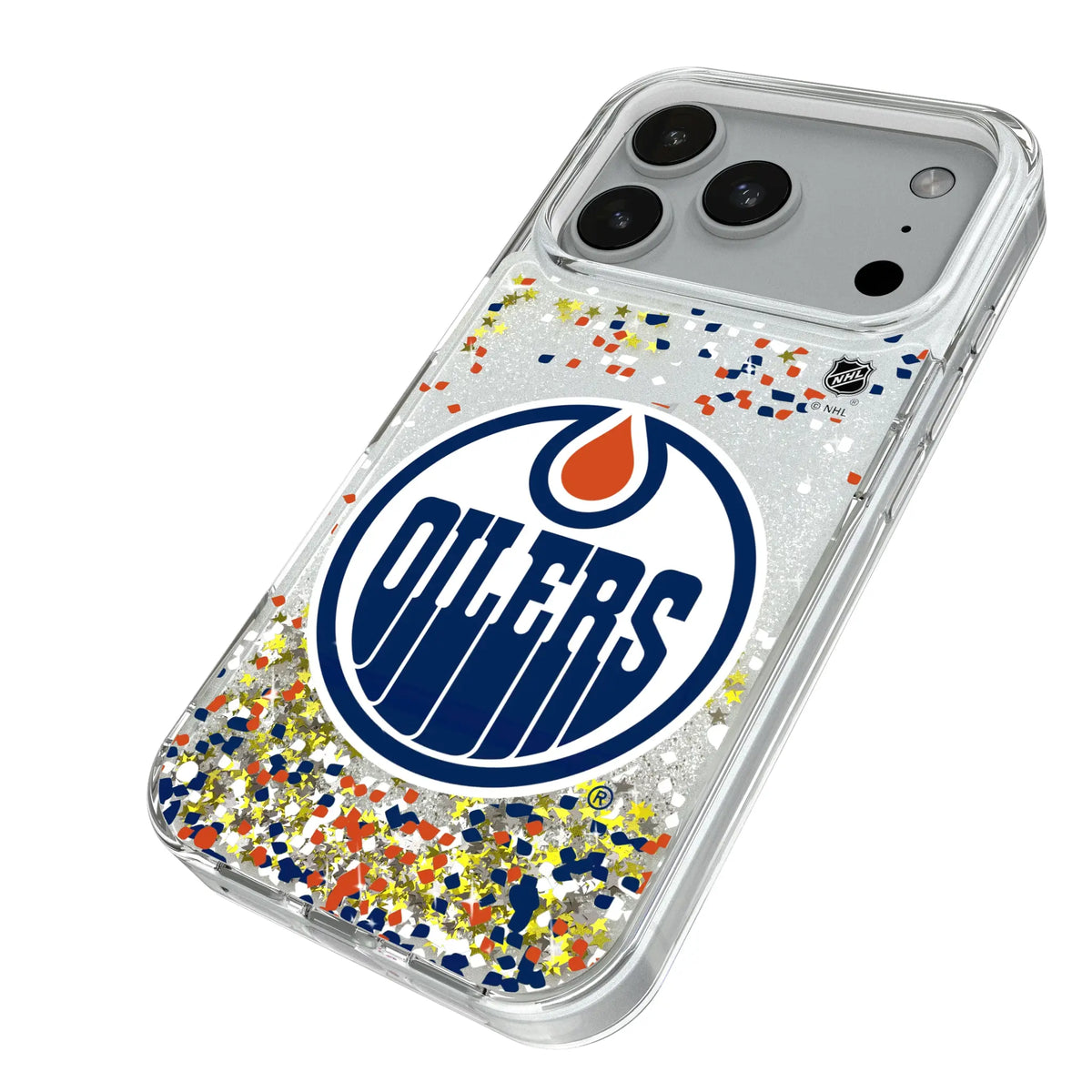 Edmonton Oilers Confetti Glitter Phone Case for Apple iPhone