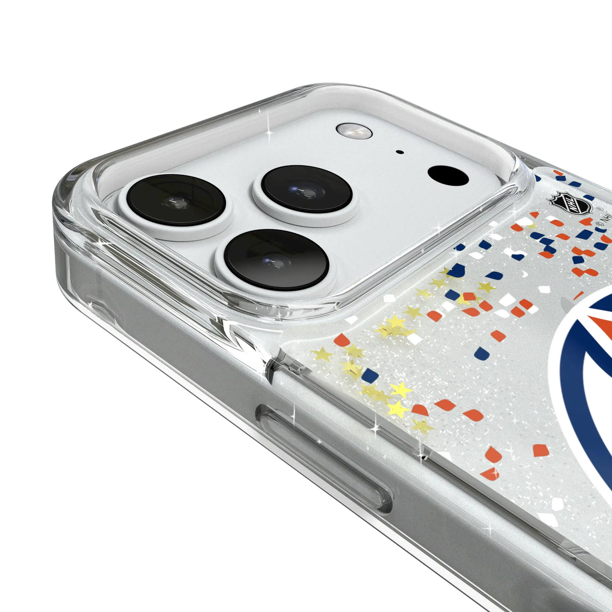 Edmonton Oilers Confetti Glitter Phone Case for Apple iPhone
