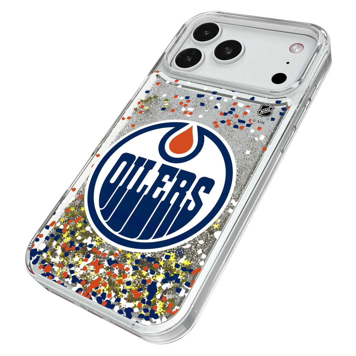 Edmonton Oilers Confetti Glitter Phone Case for Apple iPhone
