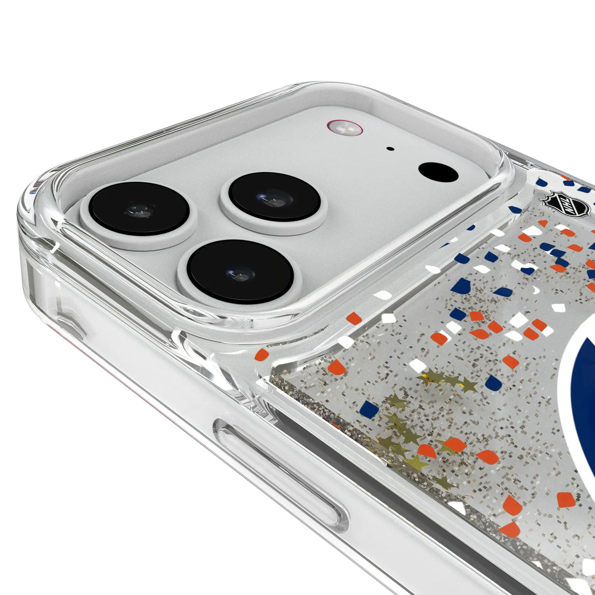Edmonton Oilers Confetti Glitter Phone Case for Apple iPhone