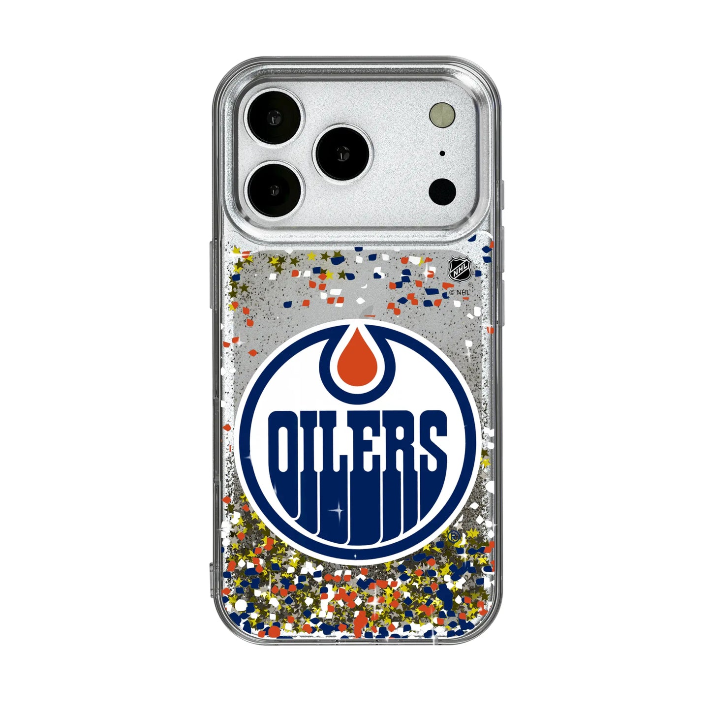 Edmonton Oilers Confetti Glitter Phone Case for Apple iPhone