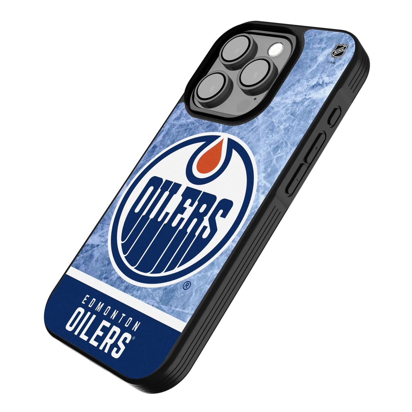 Edmonton Oilers Ice Wordmark Bump Phone Case for Apple iPhone