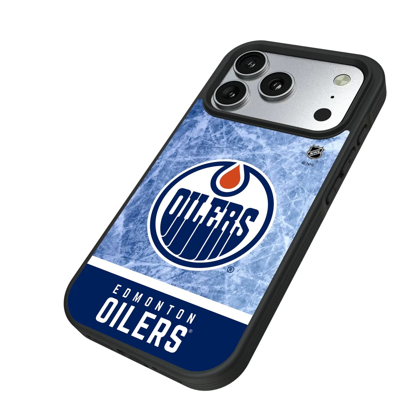 Edmonton Oilers Ice Wordmark Bump Phone Case for Apple iPhone