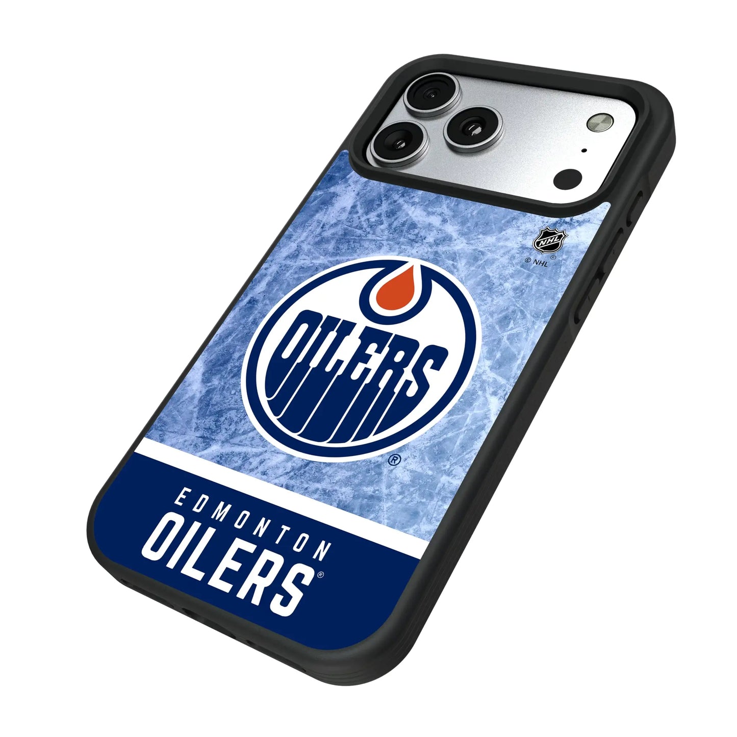 Edmonton Oilers Ice Wordmark Bump Phone Case for Apple iPhone
