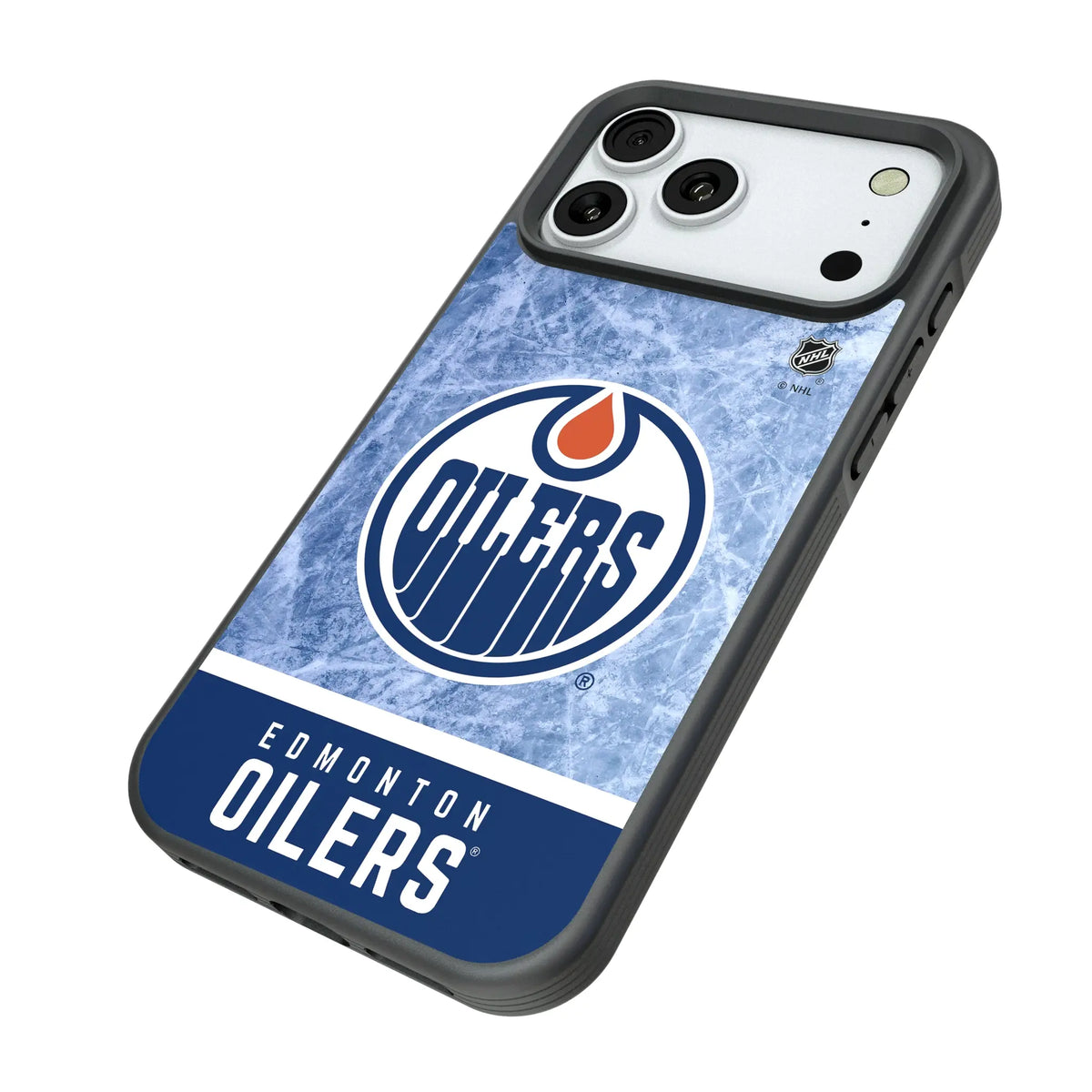 Edmonton Oilers Ice Wordmark Bump Phone Case for Apple iPhone