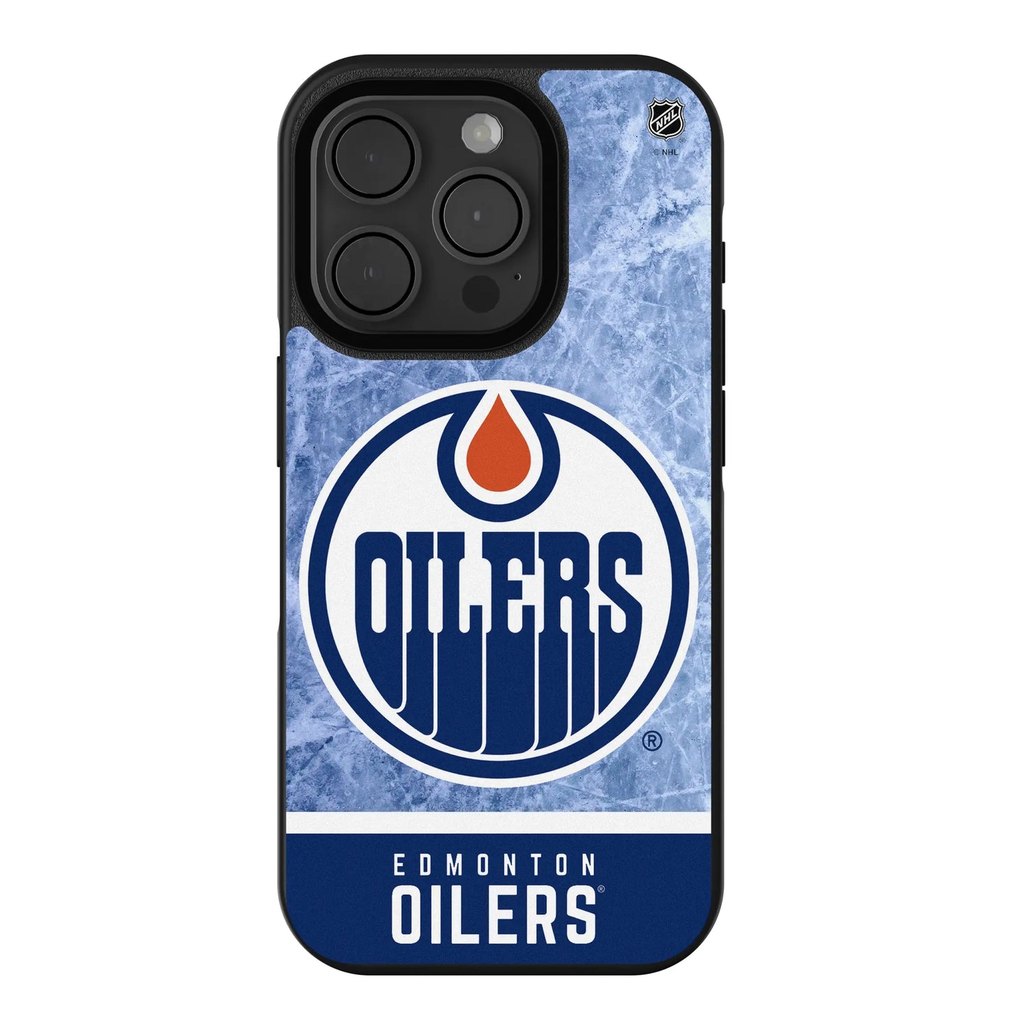 Edmonton Oilers Ice Wordmark Bump Phone Case for Apple iPhone
