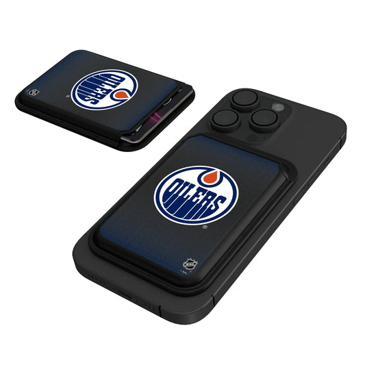 Edmonton Oilers Linen Black Magnetic Credit Card Wallet