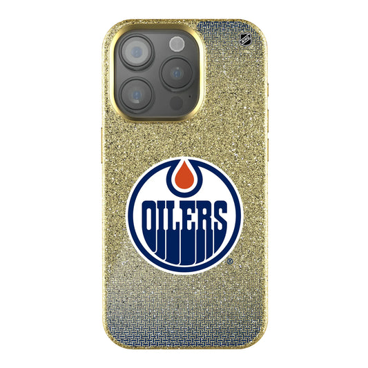 Edmonton Oilers Linen Bling Phone Case for Apple iPhone