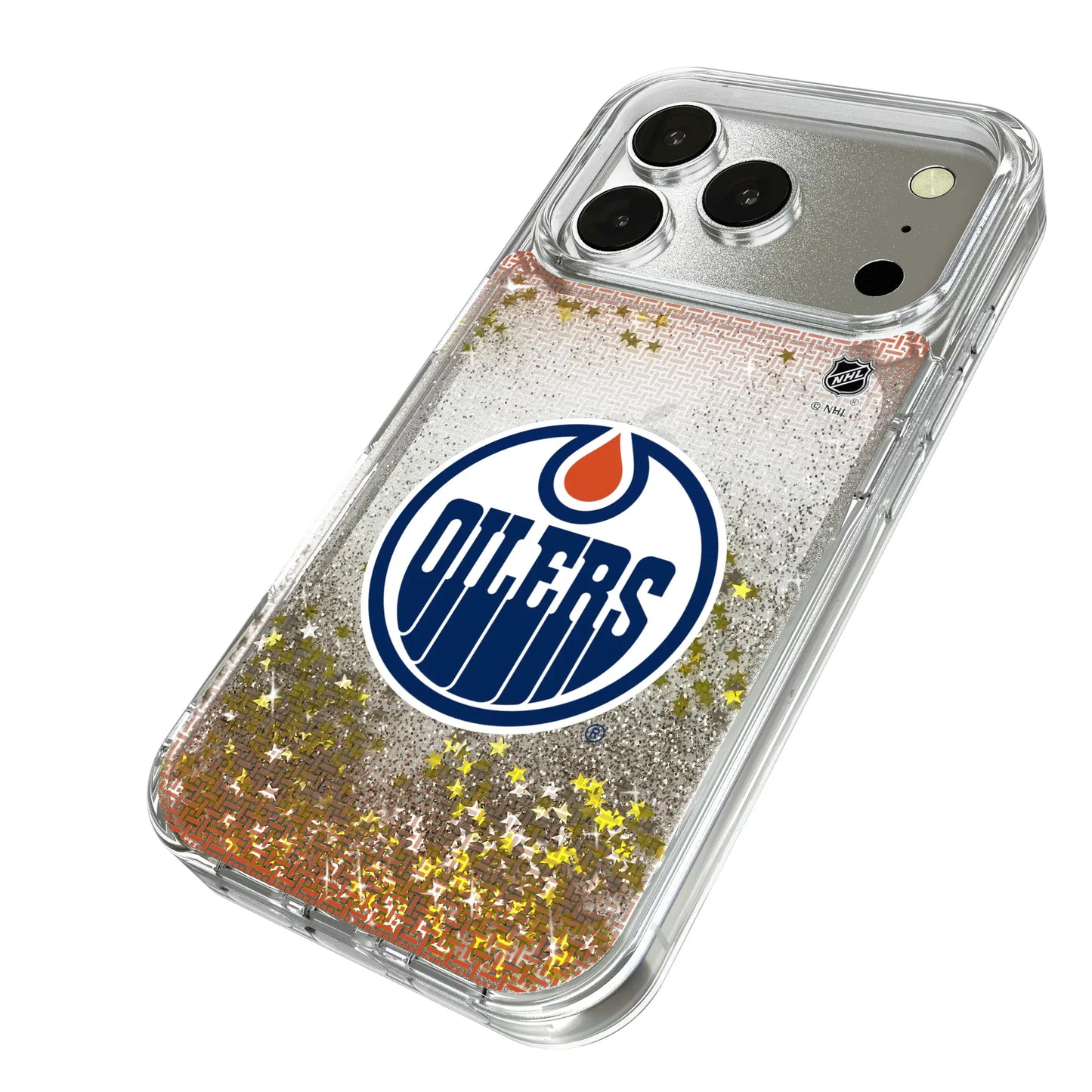 Edmonton Oilers Linen Glitter Phone Case for Apple iPhone
