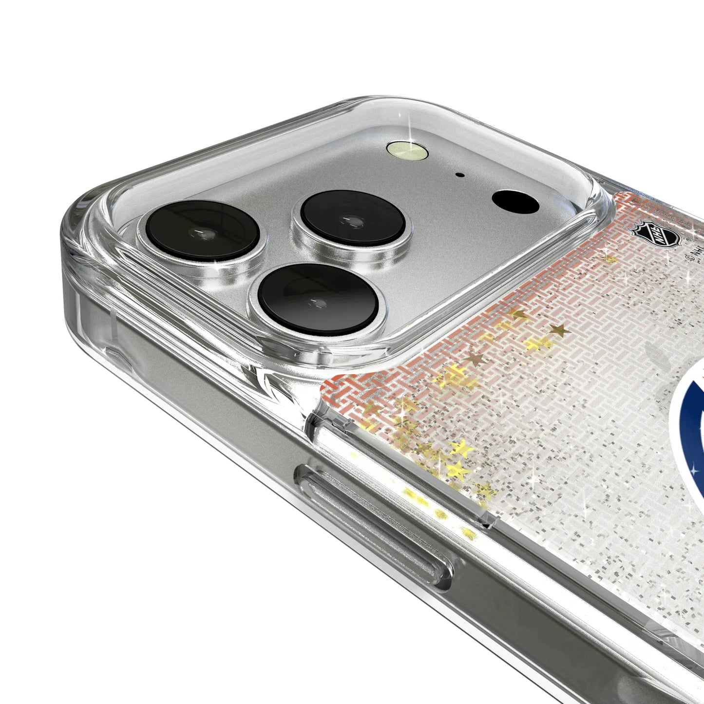Edmonton Oilers Linen Glitter Phone Case for Apple iPhone