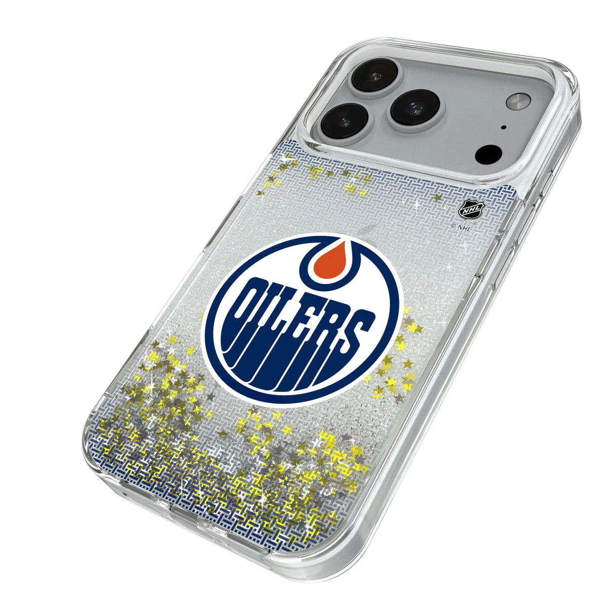 Edmonton Oilers Linen Glitter Phone Case for Apple iPhone