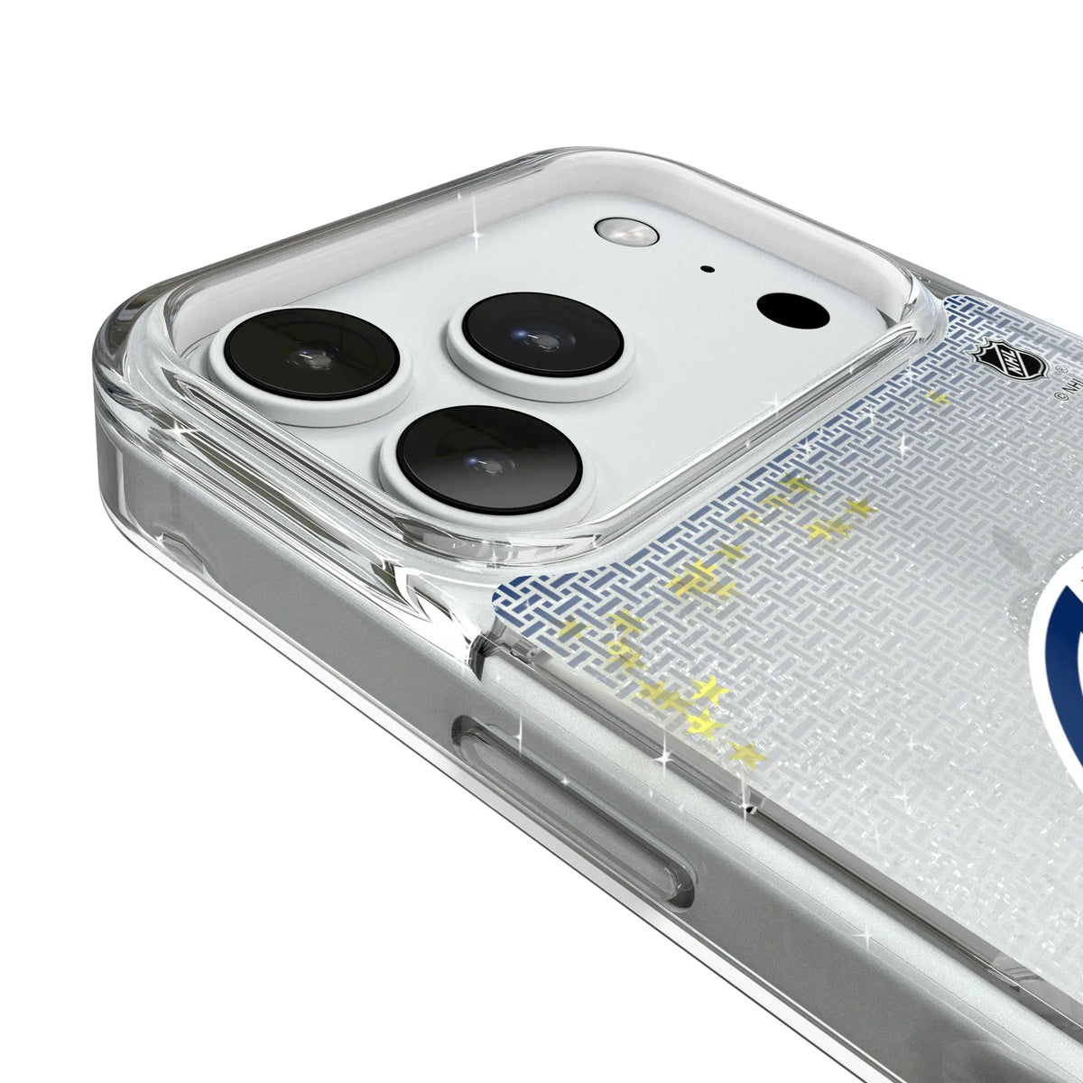 Edmonton Oilers Linen Glitter Phone Case for Apple iPhone