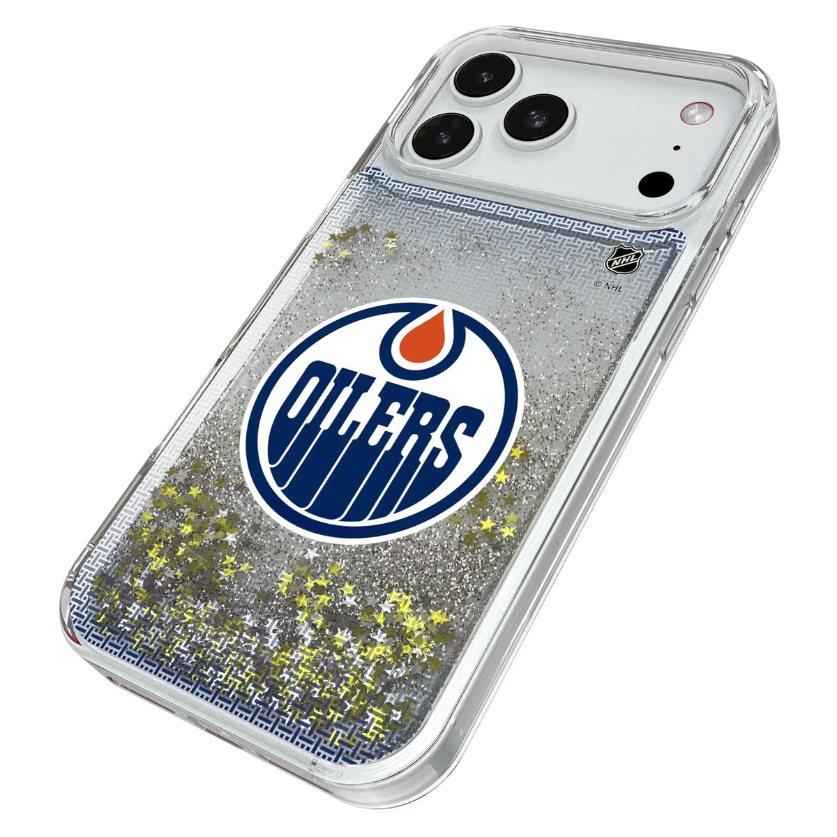 Edmonton Oilers Linen Glitter Phone Case for Apple iPhone