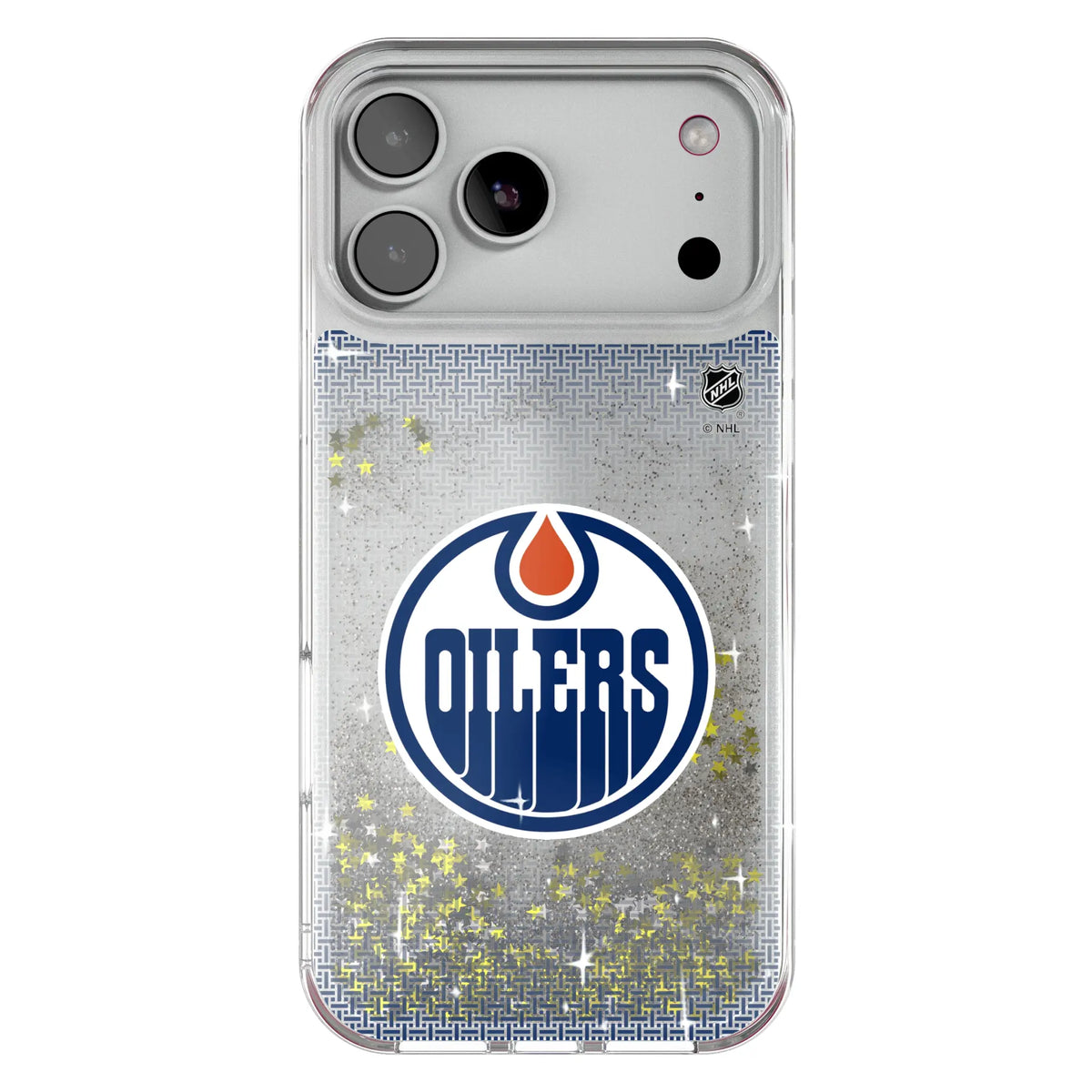 Edmonton Oilers Linen Glitter Phone Case for Apple iPhone