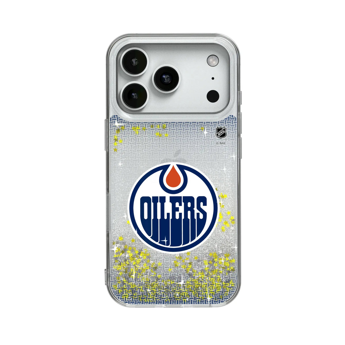 Edmonton Oilers Linen Glitter Phone Case for Apple iPhone
