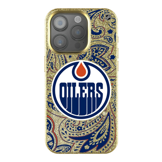 Edmonton Oilers Paisley Bling Phone Case for Apple iPhone