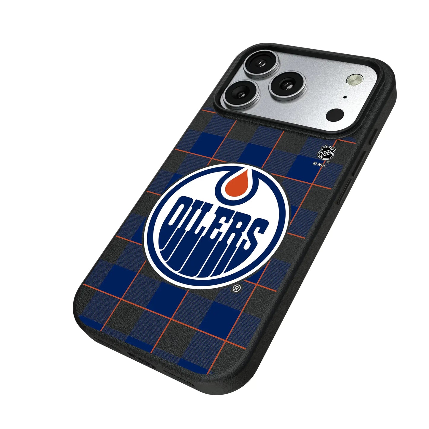 Edmonton Oilers Plaid MagSafe Compatible Phone Case for Apple iPhone