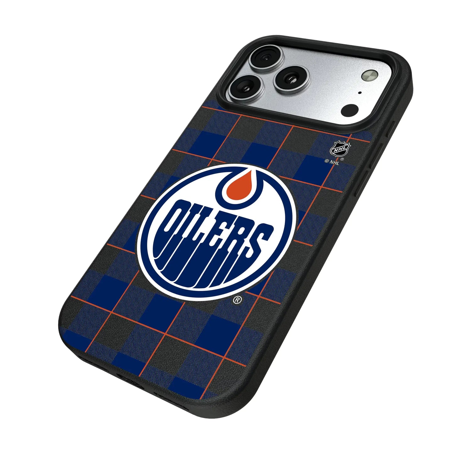 Edmonton Oilers Plaid MagSafe Compatible Phone Case for Apple iPhone
