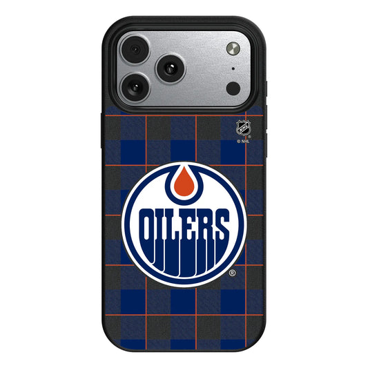 Edmonton Oilers Plaid MagSafe Compatible Phone Case for Apple iPhone