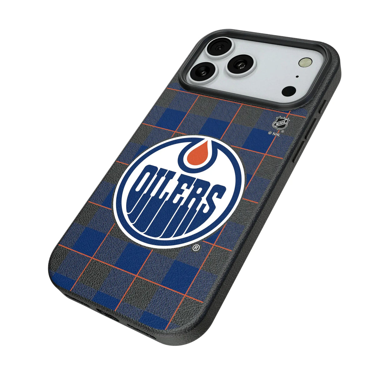 Edmonton Oilers Plaid MagSafe Compatible Phone Case for Apple iPhone