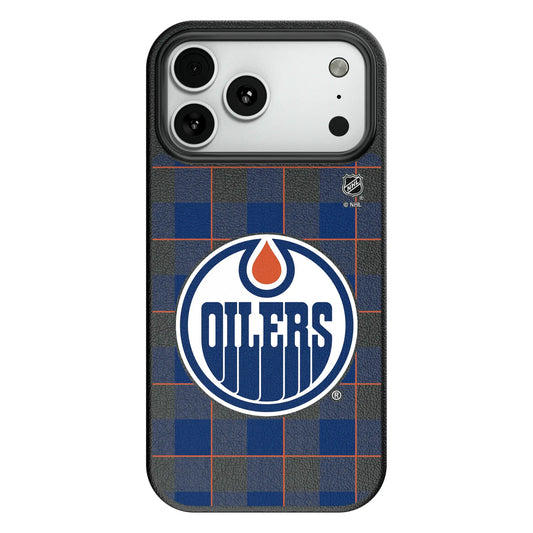 Edmonton Oilers Plaid MagSafe Compatible Phone Case for Apple iPhone