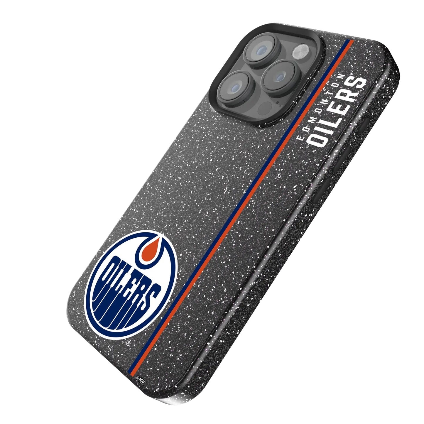Edmonton Oilers Sidebar Black Bling Phone Case for Apple iPhone