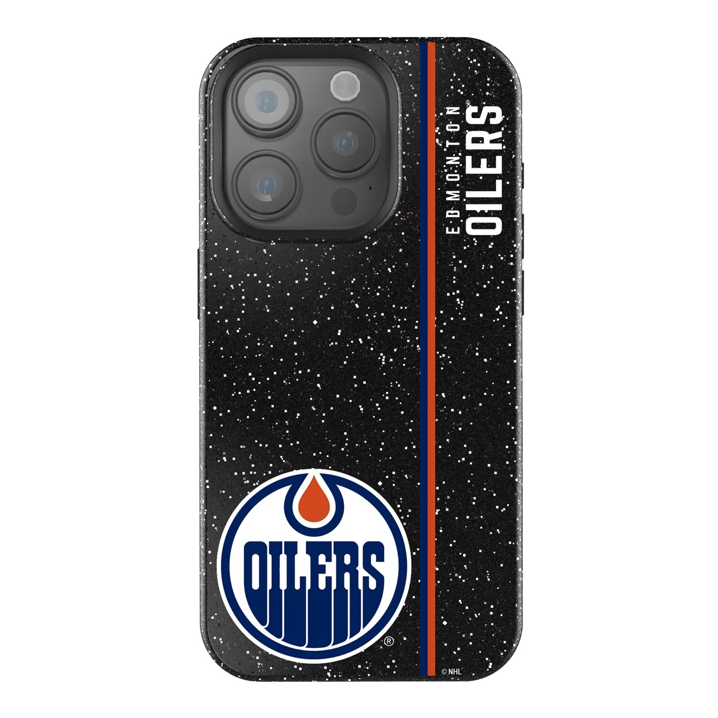 Edmonton Oilers Sidebar Black Bling Phone Case for Apple iPhone