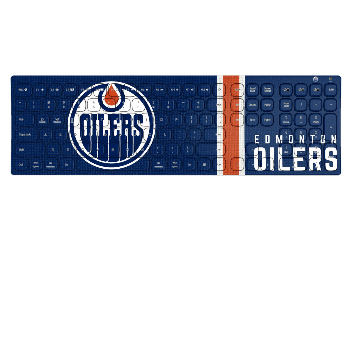 Edmonton Oilers Stripe Curved Wireless Keyboard