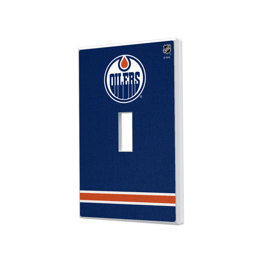 Edmonton Oilers Stripe Hidden-Screw Light Switch Plate