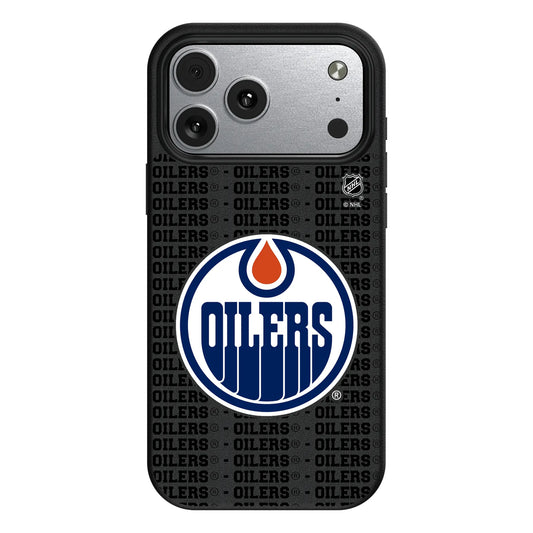 Edmonton Oilers Text Backdrop MagSafe Compatible Phone Case for Apple iPhone