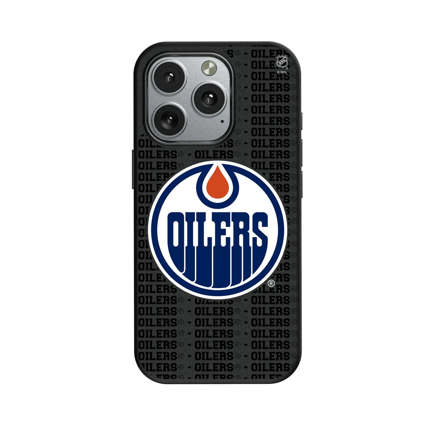 Edmonton Oilers Text Backdrop MagSafe Compatible Phone Case for Apple iPhone